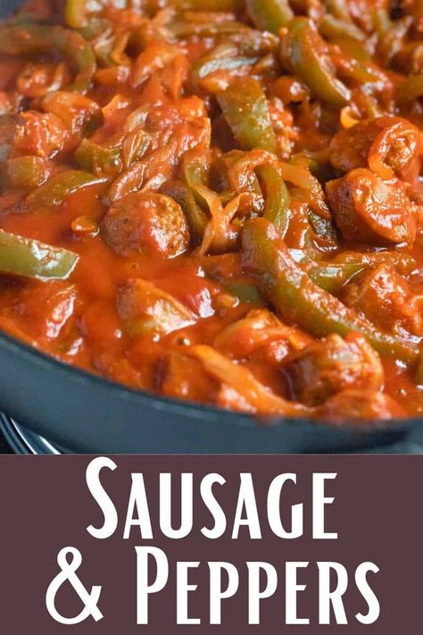 Mild Italian Sausage Recipes, Hot Sausage Recipes, Sweet Italian Sausage Recipes, Sausage And Peppers Recipe, Italian Sausage And Peppers, Sausage Peppers And Onions, Sausage Recipes For Dinner, 30 Min Meals, Italian Sausage Recipes