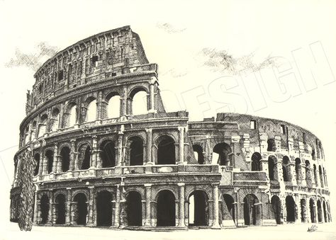 Colosseum Illustration, Roman Tattoo, Gladiator Tattoo, Rome Photography, Spartan Tattoo, Warrior Tattoos, Architecture Sketchbook, Mythology Tattoos, Greek Tattoos