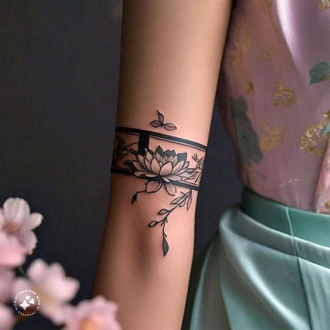 Bracelet Tattoos For Women, Arm Cuff Tattoo, Bracelet Tattoos, Cuff Tattoo, Unique Wrist Tattoos, Forearm Band Tattoos, Dragon Tattoo For Women, Armband Tattoo Design, Beautiful Flower Tattoos