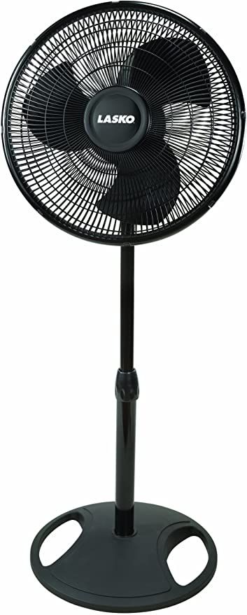 Amazon.com: Lasko FBA_2521 Oscillating Adjustable 16-inch Standing Pedestal Fan for Indoor, Bedroom, Living Room, Home Office & College Dorm Use, 1-Pack, Black Basic: Home & Kitchen Pedestal Fans, Standing Fans, Stand Fan, Pedestal Fan, Pedestal Stand, White Noise, Floor Fan, Central Air, Air Quality