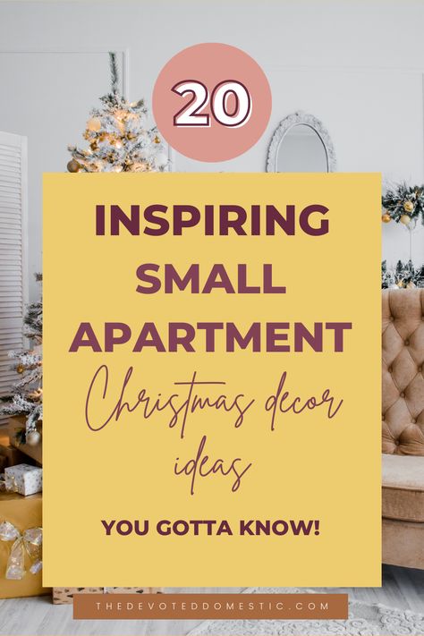 Can’t find the right inspiration for the perfect small apartment Christmas decor? This guide provides you with 20 valuable holiday decor ideas that are not only space-saving, but super cute as well! Christmas Decorations Ideas For Small Apartment, Christmas Ideas For Small Apartment, Space Saving Christmas Decor, Small Home Holiday Decor, Small Apartment Xmas Decor, Small Spaces Christmas Decor, Christmas Small Space, Christmas Decor Ideas Apartment Small Apartment, Tiny Apartment Christmas Decorating