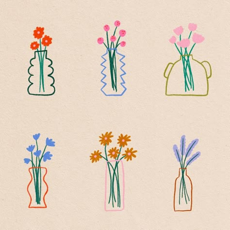 tyler elise blinderman (@tyler_elise) • Instagram photos and videos Simply Flowers Draw, Small Colorful Drawings, Small Flowers Illustration, Cute Doodle Inspiration, Different Flowers Drawings, Flower Drawing Collage, Basic Flower Drawing, Flower Card Drawing, Cute Plant Drawings