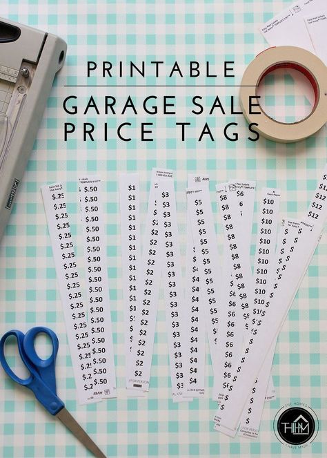 Printable | Garage Sale Price Tags Garage Sale Price Tags, Yard Sale Printables, Garage Sale Printables, Yard Sale Organization, Garage Sale Ideas, Yard Sale Ideas, Yard Sale Tips, Yard Sale Signs, Garage Sale Tips