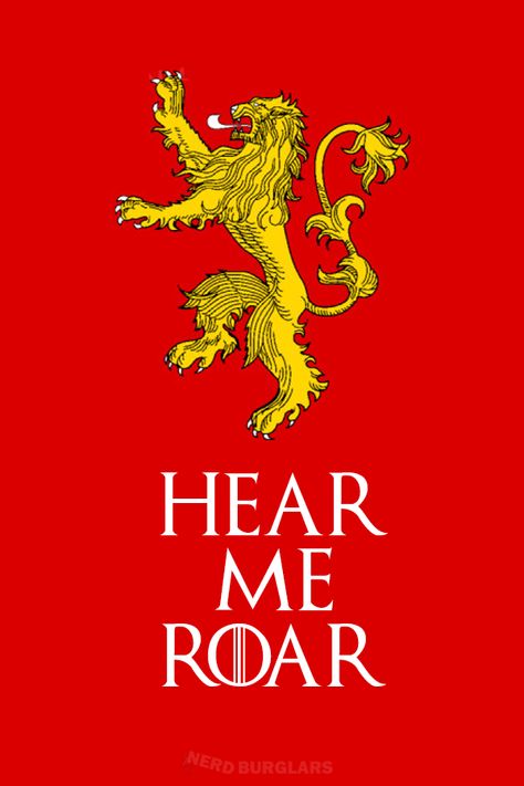 Tully House, Arryn House, Bolton House, House Mormont, Lannister Lion, Lannister House, Bran Stark, Hear Me Roar, Bluebird House