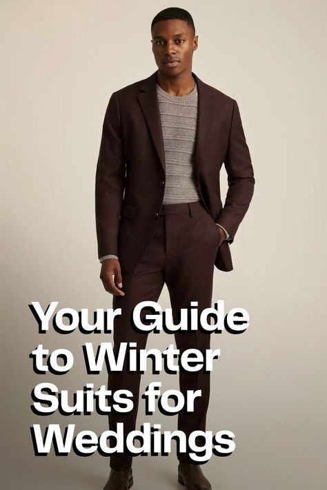 Trendy winter wedding guest suits Men’s Winter Wedding Attire, Single-breasted Suit For Winter Wedding, Tailored Winter Wedding Suits, Elegant Unstitched Winter Wedding Suit, Luxury Winter Groom Suit, Winter Suits For Men, Wedding Guest Suits, Winter Wedding Guest, Suit Colors