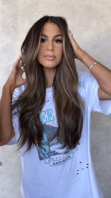 Bellami Hair Extensions Brunette, Ibe Extensions Brunette, 22 Inch Hair Extensions Brunette, Brunette Extensions Balayage, 22 Inch Hair Extensions Dark Brown, Brunette With Extensions, Long Brown Extensions, Brunette Hair With Extensions, 18inch Hair Extensions