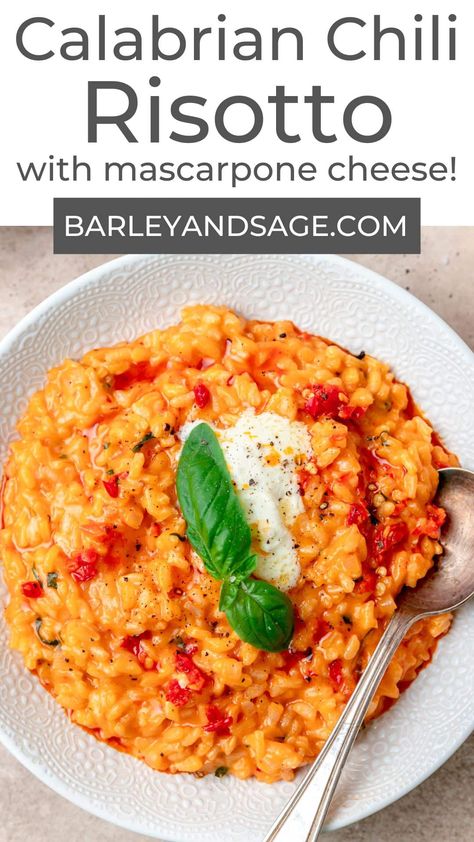 Calabrian Chili Recipes, Crockpot Dump Dinners, Calabrian Recipes, Pesto Risotto, Zucchini Risotto, Mac And Cheese Healthy, Barley Rice, Chili Pasta, Parmesan Risotto