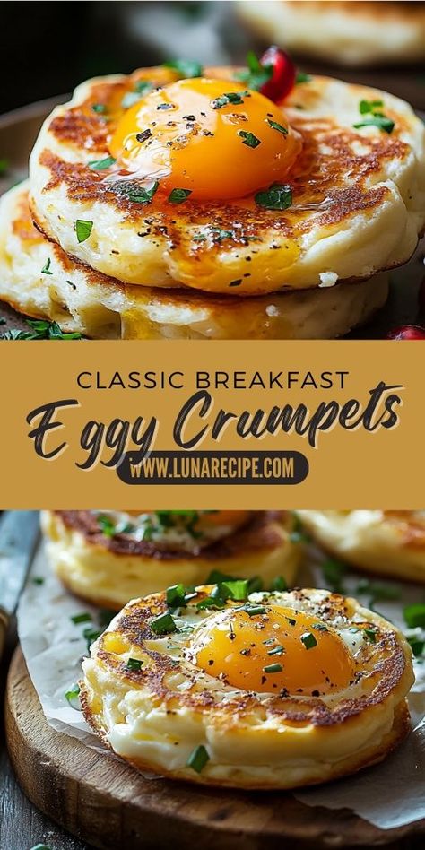 Enjoy these Eggy Crumpets for a simple yet elegant start to your morning routine! 🍞🍳 Soft, fluffy crumpets soaked in egg and lightly fried, this dish is both comforting and flavorful. Perfect for breakfast or brunch, these crumpets bring a touch of joy to your morning.  ���📌 Pin this recipe to make delicious and comforting eggy crumpets for your next breakfast! #EggyCrumpets #ComfortFood #BreakfastIdeas #EasyBrunch #SimpleAndElegant #MorningRecipes Crumpet Breakfast Ideas, Crumpets Recipe Easy, Crumpets Toppings, Eggy Bread, Crumpet Recipe, Classic Breakfast, Easy Brunch, Crumpets, Comfort And Joy