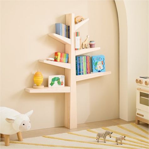 Tree Bookcase, Boy Bedrooms, Montessori Teaching, Tree Bookshelf, Nursery Bookshelf, Montessori Playroom, Toddler Playroom, Kid Bedroom, Playroom Design