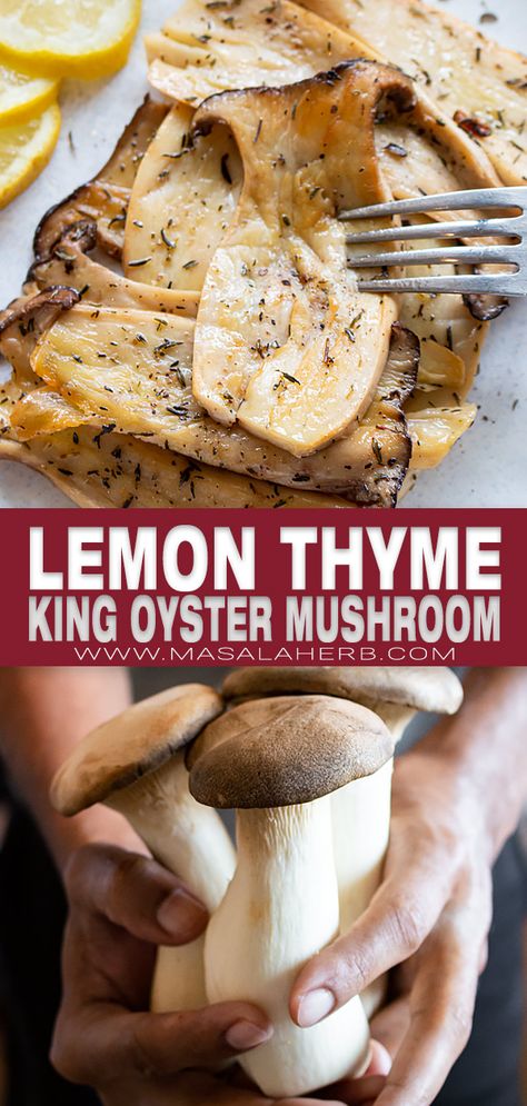 King Oyster Mushroom Breakfast, Grilled King Oyster Mushroom, King Oyster Mushroom Steak, King Mushrooms Recipe, King Oyster Recipes, King Oyster Mushroom Pasta, King Trumpet Mushroom Recipes, How To Cook King Oyster Mushrooms, Black Pearl King Oyster Mushroom Recipes