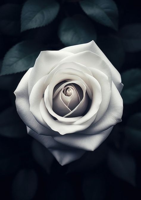 Top view of white rose flower petal plant inflorescence. AI generated Image by rawpixel. | free image by rawpixel.com / Boom Rose From Top View, White And Black Aesthetic, White Rose Flower, Aesthetic Background, Art Theme, Flower Petal, Aesthetic Aesthetic, Top View, Aesthetic Backgrounds