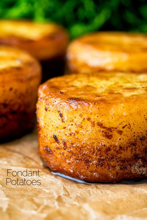 Soft Potatoes, Confit Potatoes, Fondant Potatoes, Potato Recipes Side Dishes, Fine Dining Recipes, Potato Sides, Recipes Side Dishes, Star Food, Potato Side Dishes