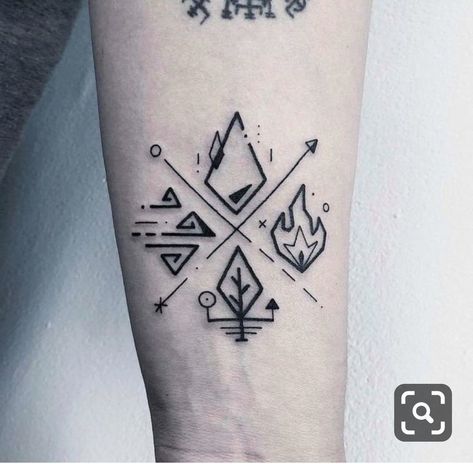 Four Elements Tattoo, Element Tattoo, Avatar Tattoo, Tatuagem Masculina Pequena, R Studio, Elements Tattoo, Inspiration Tattoos, Cat Tattoos, Sketch Tattoo Design