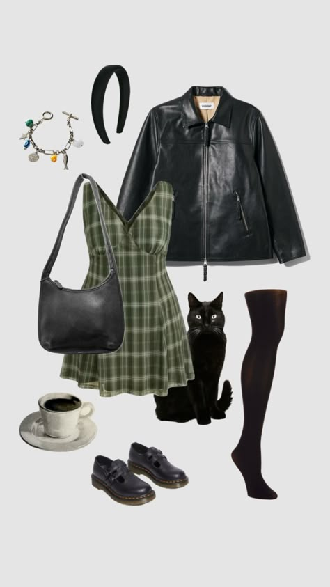 Black cat core ✨🐈‍⬛ #outfitinspo #fashioncollage #vintage #artsy #black #witchy #sabrinatheteenagewitch Cat Aesthetic Outfit, Fashion Definition, Cat Core, Black Cat Aesthetic, Real Fashion, Your Honor, Thrift Inspo, Everyday Fashion Outfits, The Small Things