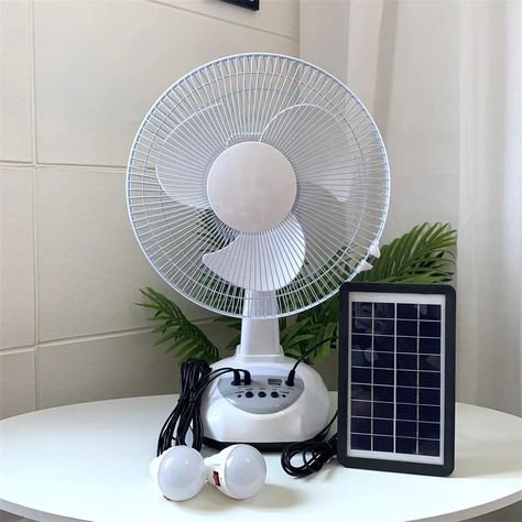 32.27US $ 20% OFF|110 120V/220 240V AC  12 inch portable rechargeable table fan Built in battery with solar panel  and LED bulb| |   - AliExpress Solar Fan, Rechargeable Fan, Portable Fan, Solar Panel, Table Fan, Solar Panels, Led Bulb, Solar, Built In