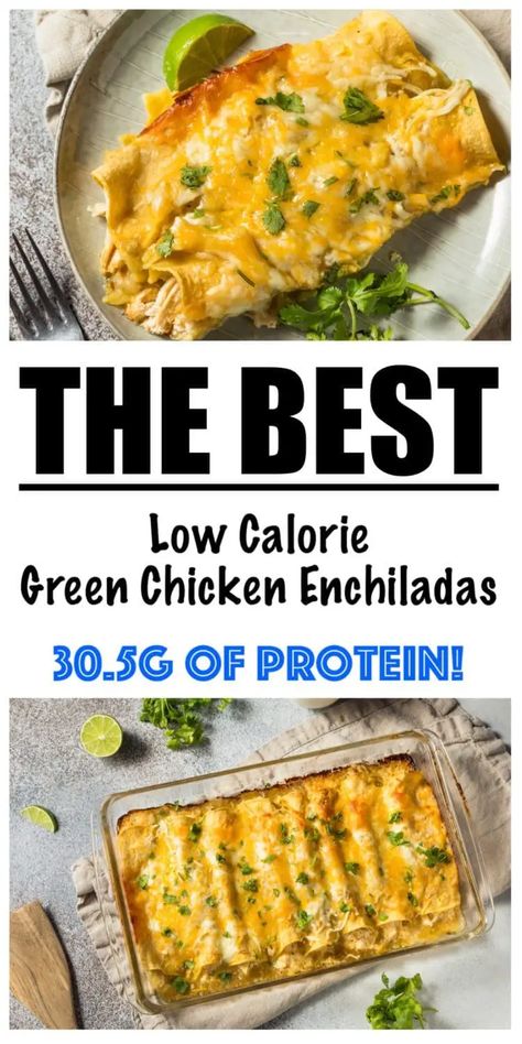 Low Calorie Chicken Enchiladas, Healthy Enchilada Recipe, Green Enchiladas, Healthy Chicken Enchiladas, Healthy Eating Books, Green Chicken Enchiladas, Golo Recipes, Enchiladas Healthy, Low Calorie Chicken