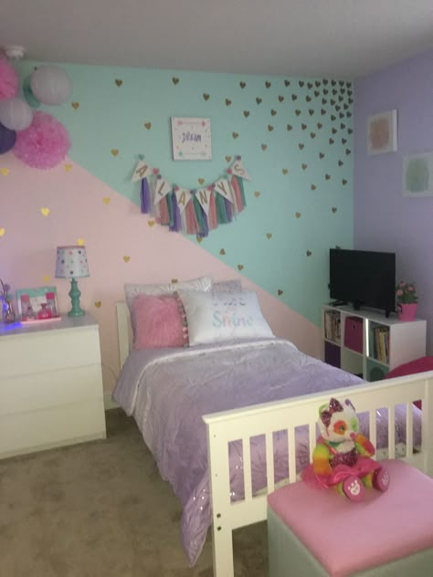 Aqua And Pink Boho Bedroom, Teal Pink Kids Bedroom, Teal And Purple Kids Bedroom, Pink Mint Bedroom, Pink Teal And Purple Bedroom, Teal Pink Purple Bedroom, Teal And Pink Girls Room, Pink Purple And Teal Girls Bedroom, Pink Purple Teal Bedroom Kids Rooms