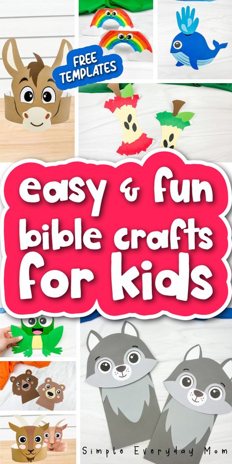 Easy Bible Crafts for Kids W/ Free PDF Templates Good Samaritan Craft Free Printable, Bible Lesson Crafts For Kids, Easy Bible Crafts For Kids, Faith Crafts For Kids, Prayer Crafts For Kids, Childrens Church Crafts Easy, Preschool Bible Crafts Easy, Bible Crafts For Toddlers, Sunday School Crafts For Preschoolers