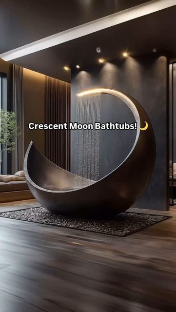 Inspiring Designs on Instagram: "I need a crescent moon bathtub! These look incredible! 🌙🌙
#moon #bathroommakeover #interiordesign #tiktokmademebuyit" Big Luxury Bathroom, Bath Tub Aesthetic, Dream Bathroom Luxury, Built In Bathtub, Modern Luxury Bathroom, Luxury Bathtub, Dream Shower, Modern House Interior, Personal Wellness