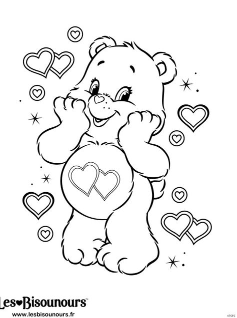 Buku Diy, Bear Coloring Page, Hello Kitty Colouring Pages, Kitty Coloring, Bear Coloring Pages, Hello Kitty Coloring, Cartoon Coloring, Valentine Coloring, Cartoon Coloring Pages