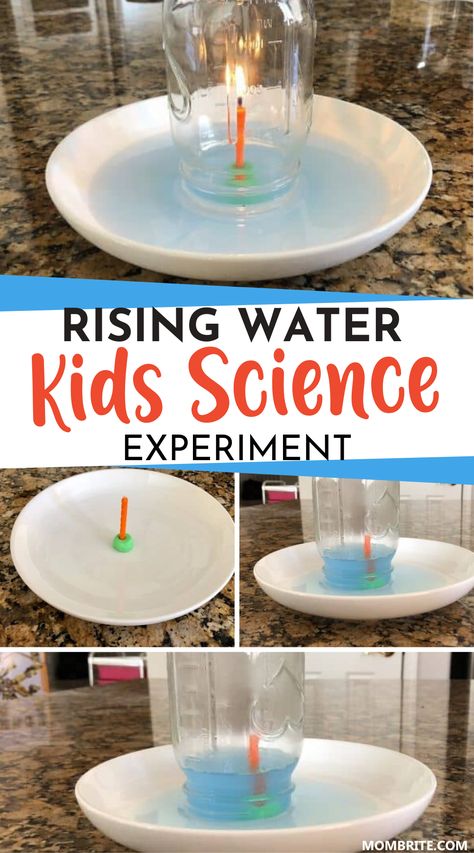 Candle In Water, Kids Science Experiment, Vetenskapliga Experiment, Science Experiment For Kids, Water Experiments, Experiment For Kids, Science Week, Science Experiments For Preschoolers, At Home Science Experiments