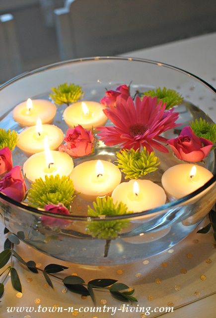 Floating Flower Centerpieces Bowls, Candle In Water, Floating Tea Lights, Floating Tea Light Candles, Diy Floating Candles, Home Flower Decor, Floating Candle Centerpieces, Diwali Decoration Items, Diwali Decorations At Home