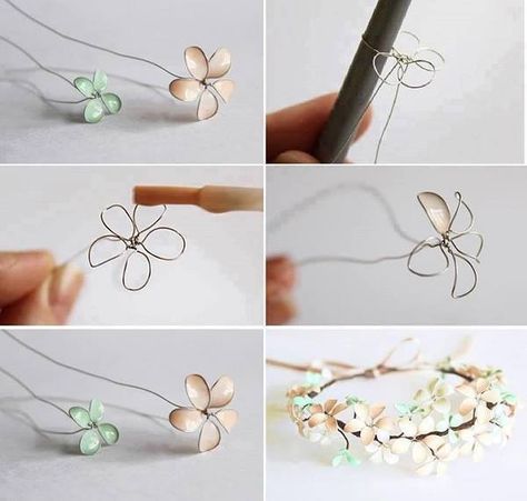 How To Make Wire And Nail Polish Flowers – DIY Flower Jewelry Diy, Nail Polish Tutorial, Polish Flowers, Nail Polish Flowers, Nail Polish Jewelry, Polish Crafts, Crafting Wire, Nail Polish Crafts, Diy Nail Polish