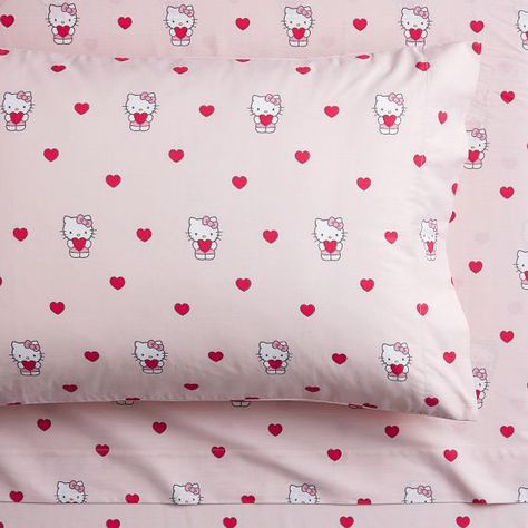 Hello Kitty® Room Decor & Accessories | Pottery Barn Teen Hello Kitty Room, Hello Kitty Room Decor, Hello Kitty Bedroom, Kitty Room, Hello Kitty Things, Hello Kitty Rooms, Organic Cotton Bedding, Hello Kitty Stuff, Kitty Stuff