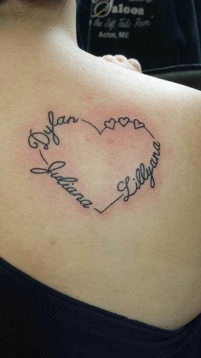 Heart Shaped Tattoos, Tato Nama, Grandchildren Tattoos, Heart Tattoos With Names, Tattoos With Names, Name Tattoos For Moms, Tattoos For Moms, Tiny Wrist Tattoos, Cool Wrist Tattoos