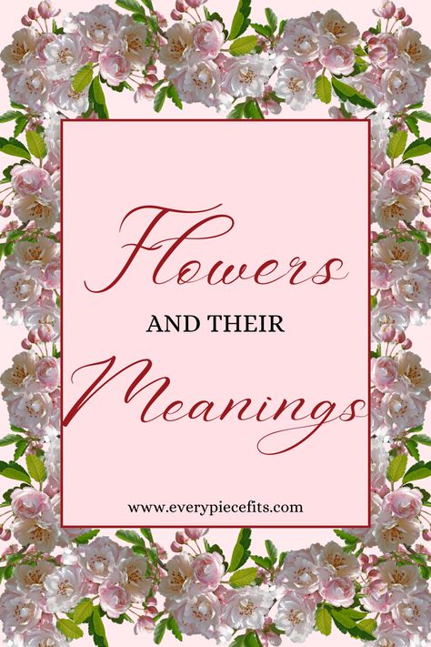 Flowers and Their Meanings — Every Piece Fits Different Meanings Of Flowers, Flower That Represents Love, Flowers Representing Love, Types Of Flowers And Meanings, Different Flowers And Their Meanings, Flower Meanings Chart, Flowers Meanings, Orchid Meaning, Meaningful Flowers