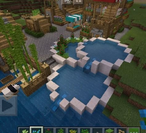 Minecraft Island House Ideas, Minecraft Kale, Chalet Minecraft, Minecraft Blueprint, Villa Minecraft, Minecraft Cool, Minecraft Garden, Case Minecraft, Minecraft Decoration