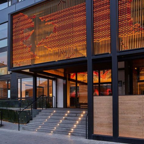 Highway Restaurant, Seoul Hotel, Nobu Hotel, Nobu Restaurant, Millwork Wall, Rockwell Group, Hotel Barcelona, Rammed Earth Wall, Key Projects