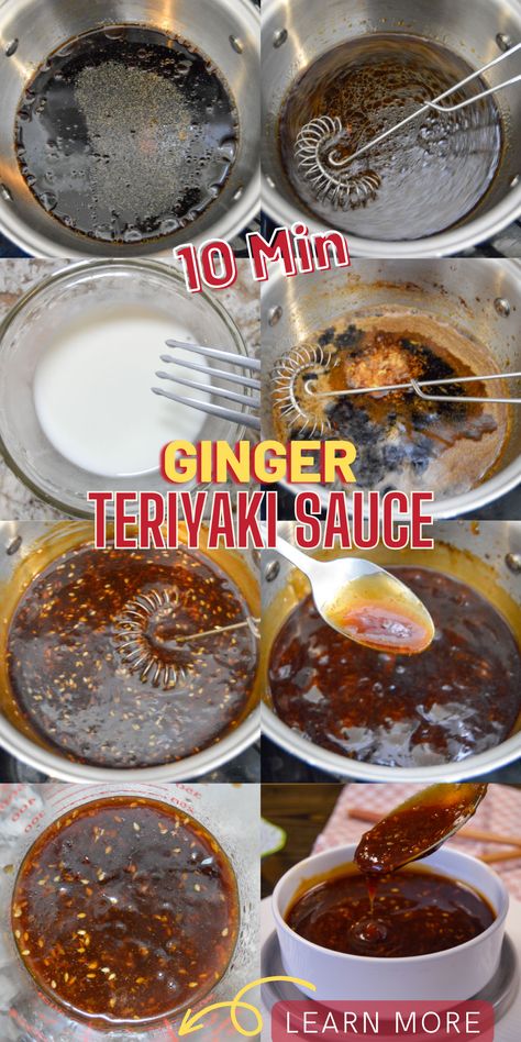 Ginger Teriyaki Sauce, Miso Teriyaki Sauce, Sticky Teriyaki Sauce, Terriaki Sauce, Meatballs Noodles, Soy Ginger Sauce, Club Sandwich Recipes, Asian Meatballs, Teriyaki Sauce Recipe