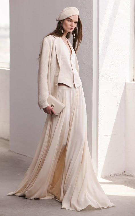 Ralph Lauren Resort, Silk Vest, Chiffon Maxi Skirt, Curated Wedding, Resort 2024, Ralph Lauren Style, Ralph Lauren Collection, Fashion Inspiration Design, Chiffon Maxi