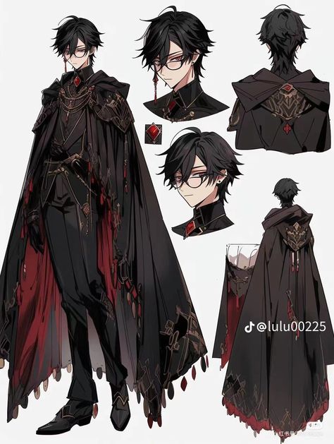 Dark Fantasy Male Outfit, Guy Character Art, Male Outfits Drawing Reference, Character Outfits Male, Outfit Ideas Drawing Male, Male Fantasy Clothing, Outfit Ideas Drawing, Drawing Male, Vampire Clothes