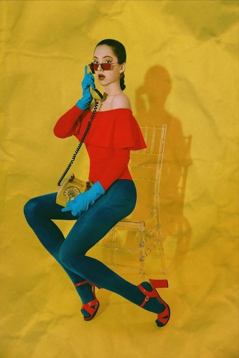 Colors Photoshoot, Color Photoshoot, Colorful Fashion Photography, Colourful Tights, Colour Portrait, Colorful Photoshoot, Color Tights, Colored Tights Outfit, 1980s Fashion Trends