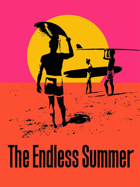 Summer Posters: The Endless Summer by John van Hamersveld Endless Summer Movie, Endless Summer Poster, Deco Surf, Surf Movies, The Endless Summer, Wave Poster, Surf Poster, Summer Poster, Art Print Collection