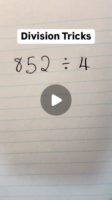 Shar Hylton on Instagram: "Easy way to divide numbers #math" Math Easy Tricks, Math Tricks Division, Easy Division Tricks, Easy Maths Tricks, Maths Tricks For Kids, How To Divide, Maths Tricks Magic, How To Teach Division, Division Tricks