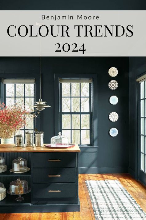 Benjamin Moore Colour of the Year 2024 - Blue Nova - Claire Jefford Regent Green, Color Trends 2024, Benjamin Moore Blue, Kitchen Color Trends, Paint Trends, Dark Paint Colors, Teal Paint, Trending Paint Colors, Blue Paint Colors