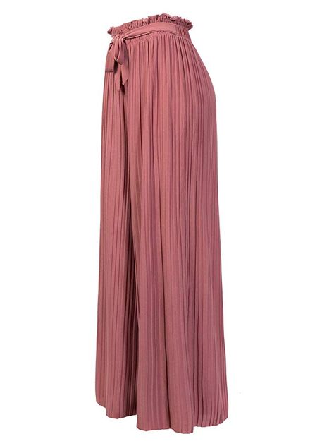 Women Trousers Design Pants, Shein Wide Leg Pants, Pants Vocabulary, Casual Chiffon Trousers, High Waisted Wide Leg Pants Outfits, Loose Fit Pants Outfit, Pleated Palazzo Pants Outfits, Palazzo Pants Fall, Palazzo Pants Design