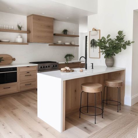 Kitchen Peninsula, Desain Pantry, Condo Kitchen, Minimalist Kitchen Design, Farmhouse Vintage, House Design Kitchen, Kitchen Inspiration Design, Apartment Kitchen, Stylish Kitchen