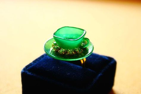 Teacup Ring, Broadway Show, Ring Mountings, Wicked Witch, Tea Pot, Adjustable Rings, Gold Chains, Broadway, Broadway Shows