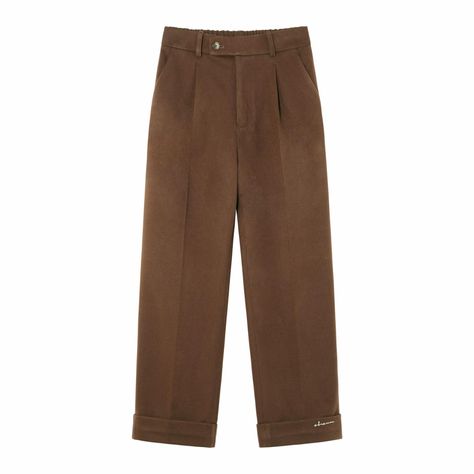 Chuan Straight Leg Cropped Trousers • Discover Trending Men's Fashion From Asia • Collection: Chuan's Closet . . #koreanfashion #streetwear #outfitidea #styleinspo #mensfashion Korean Pants Outfit Men, Korean Pants Outfit, Mens Pants Fashion Trousers, Korean Pants, Fitted Slacks, Korean Fits, Pants Outfit Men, Brown Trousers, Street Fashion Style