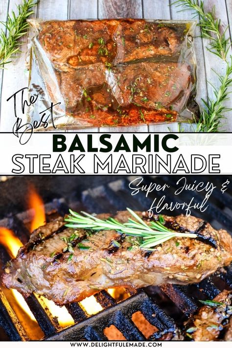 Delicious Balsamic Steak Marinade for Perfectly Flavorful Steaks Filet Steak Marinade, Easy Steak Marinade Simple, Steak Marinade Balsamic Vinegar, Filet Marinade, Balsamic Steak Marinade, Filet Mignon Marinade, Balsamic Marinade For Steak, Balsamic Vinegar Marinade, Steak Tip Marinade