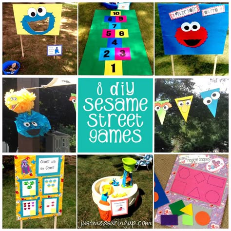 Sesame Street party games Sesame Street Activities For Preschool, Sesame Street Party Games 2nd Birthday, Elmo Birthday Party Games, Elmo Birthday Games, Sesame Street Birthday Party Games, Elmo Party Games, Sesame Street Games For Birthday Party, Sesame Street Birthday Games, Sesame Street Party Games