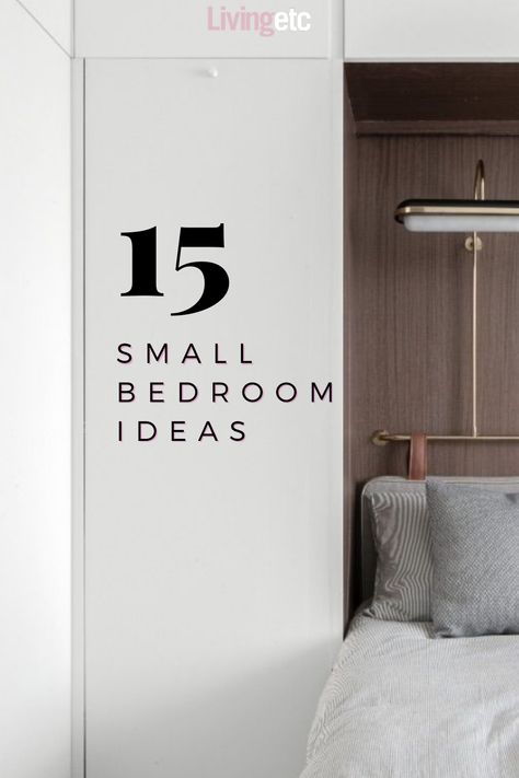 These small bedroom ideas prove that petite spaces can still be big on style.. #bedroomdesign #bedroomideas #smallbedroomdesign Minimal Bedroom Design Small Spaces, 11 Sqm Bedroom, Small Bedroom Tall Ceilings, 12x15 Bedroom Layout, Small Square Bedroom Layout, 4x4 Bedroom Design, Gorgeous Bedrooms Luxury, 10x11 Bedroom Layout Ideas, Small Bedroom Layout Ideas 10x10