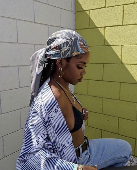 Ryan Destiny, Head Scarf, Head Wraps, 90s Fashion, Black Women, A Woman, Lookbook, Fashion Inspo, Cute Outfits