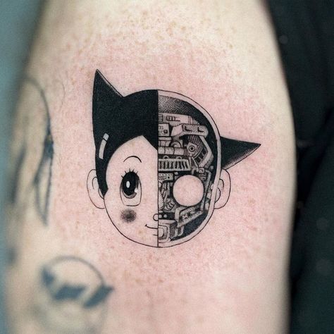 Astro Boy Tattoo, Jp Tattoo, Sorry Mum, Patchwork Tattoos, 2023 Tattoo, Tattoo Sleeve Ideas, Poke Me, Osamu Tezuka, Movie Tattoo