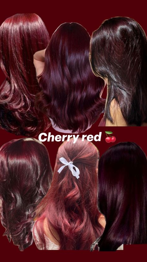 Red And Black Hair Aesthetic, Hair With Streaks, Cherry Red Hair, Black Hair Aesthetic, Wine Hair, Hair Inspiration Long, Hair Streaks, Cute Haircuts, Hair Tips Video