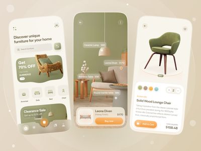 Furniture App Design, Ecommerce Mobile App, Ux Tips, E Commerce App, Experiential Design, E-commerce App, Wood Lounge Chair, Ecommerce App, Ui Ux App